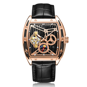 Montres pour hommes, fournisseurs de montres automatiques mécaniques, montres-bracelets pour hommes <span class=keywords><strong>Boss</strong></span>, <span class=keywords><strong>cuir</strong></span>, tourbillon, rectangle, automatiques, luxe pour hommes - Product Image 2