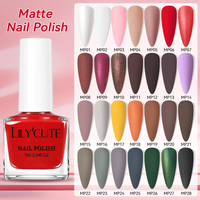 LILYCUTE 7ml Vernis à ongles mat à finition mate, couleur intense, séchage rapide à l'air, longue tenue, marque privée, haute saturation
