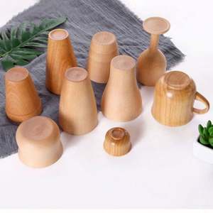 Juego de 4 Tazas de Té de Madera Natural de Primera Calidad, Tazas de Madera para Té, Café y Vino - Product Image 2