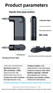 <span class=keywords><strong>Receptor</strong></span> <span class=keywords><strong>Bluetooth</strong></span> 5.0 con Conector AUX de 3.5mm, Adaptador Inalámbrico de Audio para Auto, PC, Auriculares y Altavoces - Product Image 6