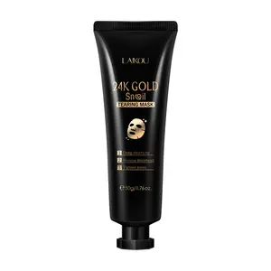 LAIKOU 24 Gold Snail Tearing Face Mask Pore Cleaning Improve Skin Roughness Gold Sheet Mask