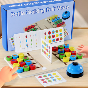La nuova battaglia di legno camminare <span class=keywords><strong>frutta</strong></span> labirinto bordo colore di ordinamento gioco interattivo educativi giocattoli di apprendimento per i bambini - Product Image 2