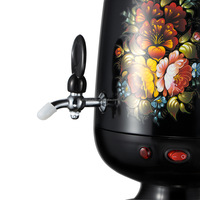 Samovar électrique 1800W en acier inoxydable, avec robinet en cuivre et matériau céramique, facile à nettoyer, populaire pour la préparation du thé.