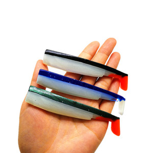 Swimbait 10cm 10.5g <span class=keywords><strong>Action</strong></span> facile queue de pagaie naufrage leurre souple pêche au brochet appâts de natation un crochet de plomb avec deux poissons - Product Image 3