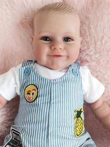 24 pouces/60 cm vrais jouets de bébé cadeau de noël poupée d'art faite à la main mignon enfant en bas âge poupées de renaissance de silicone - Product Image 4