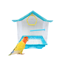 Haute qualité 30*22*38cm Portable fil de fer petite Cage à oiseaux perroquet maison d'élevage fantaisie canari Cage à oiseaux boîte à nourriture intégrée