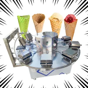 Industrial Automatic Stainless Steel Egg Roll Mold Wafer Stick Waffle Ice Cream Cone Make Machine