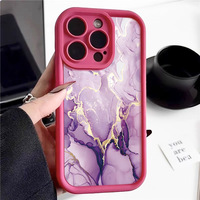 Nouvelle coque de téléphone portable antichoc en TPU avec motif marbre et protection d'objectif pour iPhone 11 12 13 14 15 16 17 18 Pro Max
