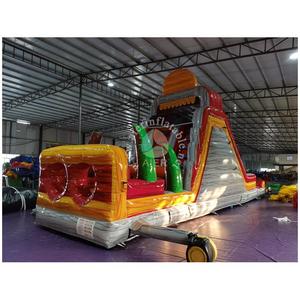 <span class=keywords><strong>Parcours</strong></span> d'obstacles gonflable commercial sécurisé, thème marbre tropical, pour enfants et adultes - Product Image 2