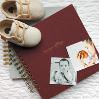 Journal en lin relié bébé livre Journal mémoire nouveau bébé cadeau douche grossesse livre
