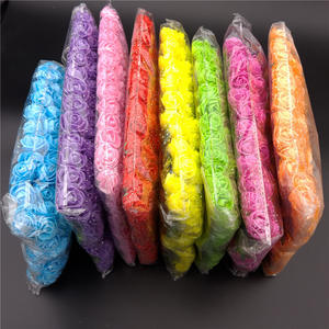 Bunga Mawar Organza PE 144pcs/Kantong, Diameter 2.5cm, Buket Mini, Bunga Foam untuk Pernikahan, Dekorasi Luar & Dalam Ruangan, untuk Dekorasi Kantor, Laris Terjual - Product Image 2