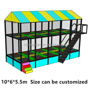 Gran parque infantil multifunción para interiores con estructura <span class=keywords><strong>de</strong></span> acero para exteriores, trampolín para parque infantil, <span class=keywords><strong>piscina</strong></span> <span class=keywords><strong>de</strong></span> espuma para interiores a la venta - Product Image 5