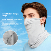 Masque facial UPF50+ en soie glacée, cache-cou rafraîchissant et respirant, protection UV, cagoule pour sports de plein air, vente en gros