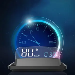 Araba hız projektör cam alarmı HUD OBD göstergesi Heads Up ekran gözlük evrensel dijital kilometre araba için