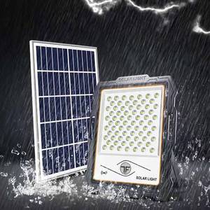 ไฟส่องสว่างกลางแจ้ง 100w 200w 500w 400w กันน้ำ IP65 แบบพกพา พร้อมรีโมทคอนโทรล 300w ไฟส่องแบบโซลาร์ LED พร้อมเซ็นเซอร์ตรวจจับความเคลื่อนไหว - Product Image 2