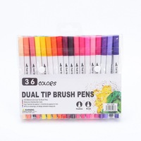 Ensemble de stylos pinceaux à encre pigmentée à base d'eau à double pointe Bonvada Art 72 80 120 couleurs, sac en toile, pour enfants, adultes, artistes, marqueurs à pointe fine