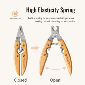 बिल्लियों कुत्तों के लिए पेशेवर बांस पालतू नाखून क्लिपर पर्यावरण के अनुकूल स्टेनलेस स्टील कुत्ते के अनुकूल स्टेनलेस स्टील कुत्ते त्रिमर सुरक्षा गार्ड आसान - Product Image 4