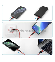 OEM ODM 3 Pack 5 Pack Nylon Tressé câble de charge rapide pour Samsung Galaxy S8 10 note10 S20 Android 2.4A Câble de transfert de charge