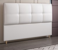 Lit Double avec Tête de Lit Grise en Cuir PU et Cadre en Plastique, Design Moderne de Luxe, Taille King/Queen, Ensemble de Meubles de Chambre avec Rangement