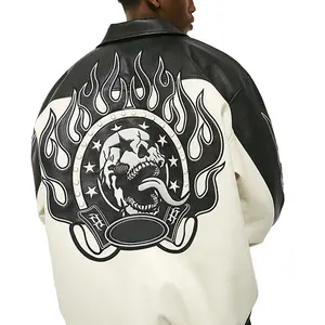 Abbigliamento fringuello 2024 nuovo Logo personalizzato giacca da uomo College Baseball in pelle a doppia manica, giacche nere Varsity