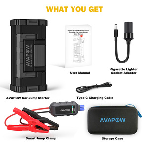 Démarreur de saut 12v batterie externe haute capacité AVAPOW A68 batterie de voiture Portable démarreur de saut <span class=keywords><strong>chargeur</strong></span> de voiture Portable - Product Image 2