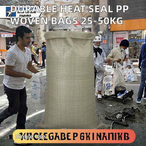 Bolsas de Polipropileno Tejido PP Baratas al por Mayor, Duraderas, Termosellables, de 25kg y 50kg, para Arroz, Arena, Cemento, Basura Verde, con Impresión Flexográfica - Product Image 2