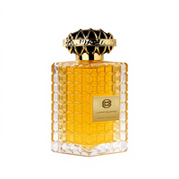 Flacon de parfum vide en verre transparent carré de luxe recyclable de 100 ml avec bouchon à vis, commande minimum