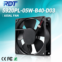 Ventilateur de refroidissement de cabinet DC à haut débit d'air 5920PL-05W-B40-D03 150x172x50mm, ventilateur de refroidissement durable pour onduleur, unité de dissipation thermique