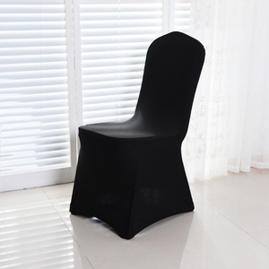 Housses de chaise de mariage ajustées en spandex élastique, de haute qualité, pour banquets et hôtels, en polyester uni teint, taille universelle - Product Image 5