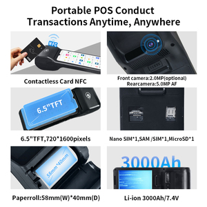 <span class=keywords><strong>Android</strong></span> 14 2GB + 16GB 4-core NFC 4 gam bán lẻ cầm Tay POS thiết bị đầu cuối 6.5inch POS Máy thanh toán với Wifi kết nối Bluetooth - Product Image 6