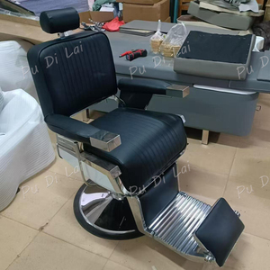 Sillón de <span class=keywords><strong>Barber</strong></span>ía Profesional para Hombre, Color Negro, Rotación de 360 Grados, Diseño Ergonómico Moderno y Resistente para Uso Comercial - Product Image 3
