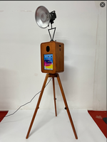 Photomaton en bois vintage de 18.5 pouces peint pour fête de mariage et photomaton compatible avec le smartphone iPad et l'appareil photo reflex numérique