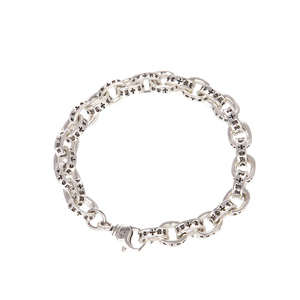 <span class=keywords><strong>Bracciale</strong></span> alla Moda <span class=keywords><strong>con</strong></span> <span class=keywords><strong>Incisione</strong></span> a Croce in <span class=keywords><strong>Argento</strong></span>, Gioiello <span class=keywords><strong>con</strong></span> Catena a Lettere, <span class=keywords><strong>Bracciale</strong></span> Punk Cromato <span class=keywords><strong>con</strong></span> Croce CH per Donne e Uomini - Product Image 5
