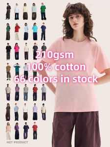 Chemises à manches courtes à col rond en coton 100% respirant et ample, 210 g/m², 66 couleurs, Pro Club, t-shirt d'été pour hommes - Product Image 1