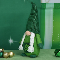 St.Patrick's Day Gnome Party Favor Poupées en peluche Saint Patrick's Day Décorations irlandaises Homme Green Leaf Festival Ornement