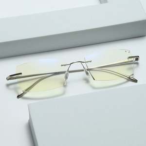 Gafas de Lectura con Logotipo Personalizado 2025, Gafas de Moda para Hombre y Mujer, Fotocromáticas que Cambian de Color, Anti Luz Azul, Montura Metálica sin Aro - Product Image 4