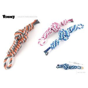 Jouet pour chien Yommy Rope, 60 cm, nœud noué, jouet à mâcher pour animaux de compagnie - Product Image 1
