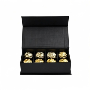 Wholesale Factory Custom Food Packing Box Paper Insert Cardboard <b>Black</b> White Chocolate Magnetic Lid Packaging <b>Gift</b> <b>Boxes</b> - Product Image 2