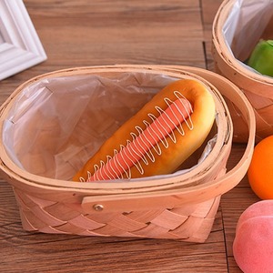 Handmade Bamboo Woven <b>Basket</b> Rectangle Storage <b>Basket</b> For Picnic Home Decor Zen Style - Product Image 2