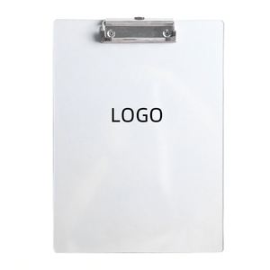 Wholesale Custom Logo Portable Acrylic Clipboard Print Pattern Acrylic Clipboard With Metal Clip <b>A4</b> - Product Image 1