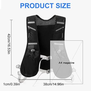 Unisex Fashion Lightweight Sports Vest Bag with Zipper Closure Waterproof Phone <b>Storage</b> & Hydration Holder for Outdoor Hiking - Product Image 4