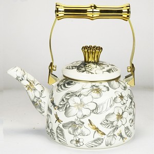 Hervidor de agua fría esmaltado, cubierta de cerámica de diseño clásico de acero inoxidable, gran capacidad, hecho a mano, Gas e inducción, listo para el hogar - Product Image 3