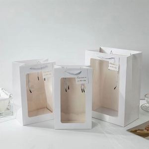 Bolsa de Papel Kraft con Ventana, Personalizable con Logotipo, Reciclable, Popular para Regalos, Venta Caliente RTS - Product Image 4