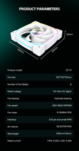 Bán Buôn 120Mm RGB Chơi Game PC Trường Hợp Người Hâm Mộ Tiếng Ồn Thấp 4-Pin 5V 3-Pin Giao Diện Quạt Làm Mát Cho PC - Product Image 6