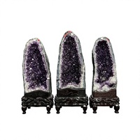 Grande géode d'améthyste naturelle brésilienne de haute qualité, ornement en cristal pour la décoration intérieure Feng Shui