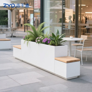 Jardinière haut de gamme en acier inoxydable pour projets d'aménagement intérieur et extérieur – Pot de jardinage de luxe - Product Image 2