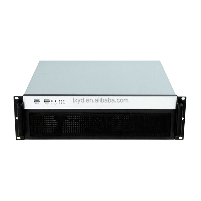 3U Industrial PC Rackmount Case with Fan and USB Ports Compatible with ATX Boards Durable Metal Housing for Control Equipment