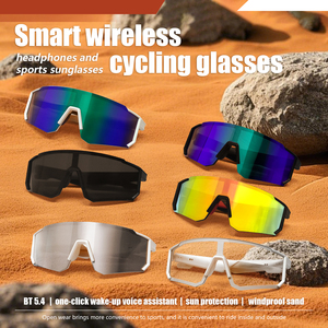 Gafas inteligentes de moda al aire libre viento protección UV reproducción de música AI traducción inteligente gafas de sol de ciclismo multifuncionales - Product Image 4