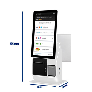 Kiosco de pago con pantalla táctil todo en uno de 15,6 pulgadas, sistema POS en línea para tarjeta de débito, Facturación de restaurante, contadores de pago convenientes - Product Image 5