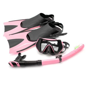 Peralatan Selam Berkualitas Tinggi <span class=keywords><strong>Set</strong></span> Masker Selam <span class=keywords><strong>Snorkel</strong></span> Sirip Peralatan Snorkeling - Product Image 1